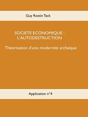 cover image of Société économique --L'autodestruction